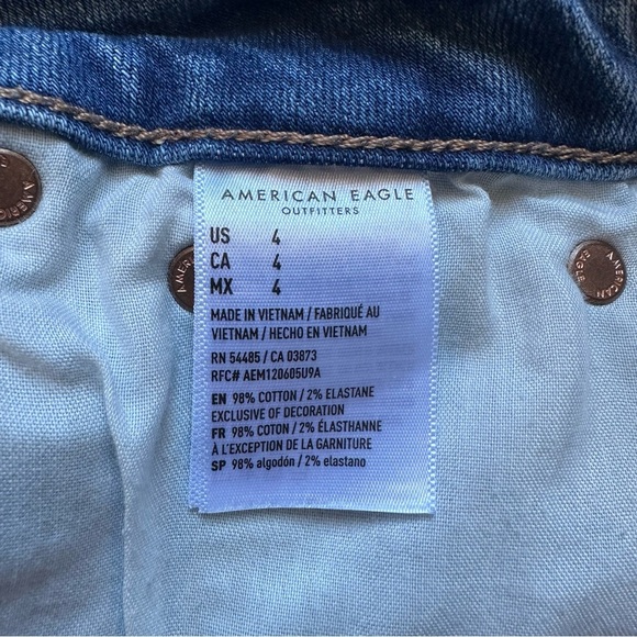 American Eagle Outfitters Blue Distressed Denim Mini Skirt - Picture 9 of 11